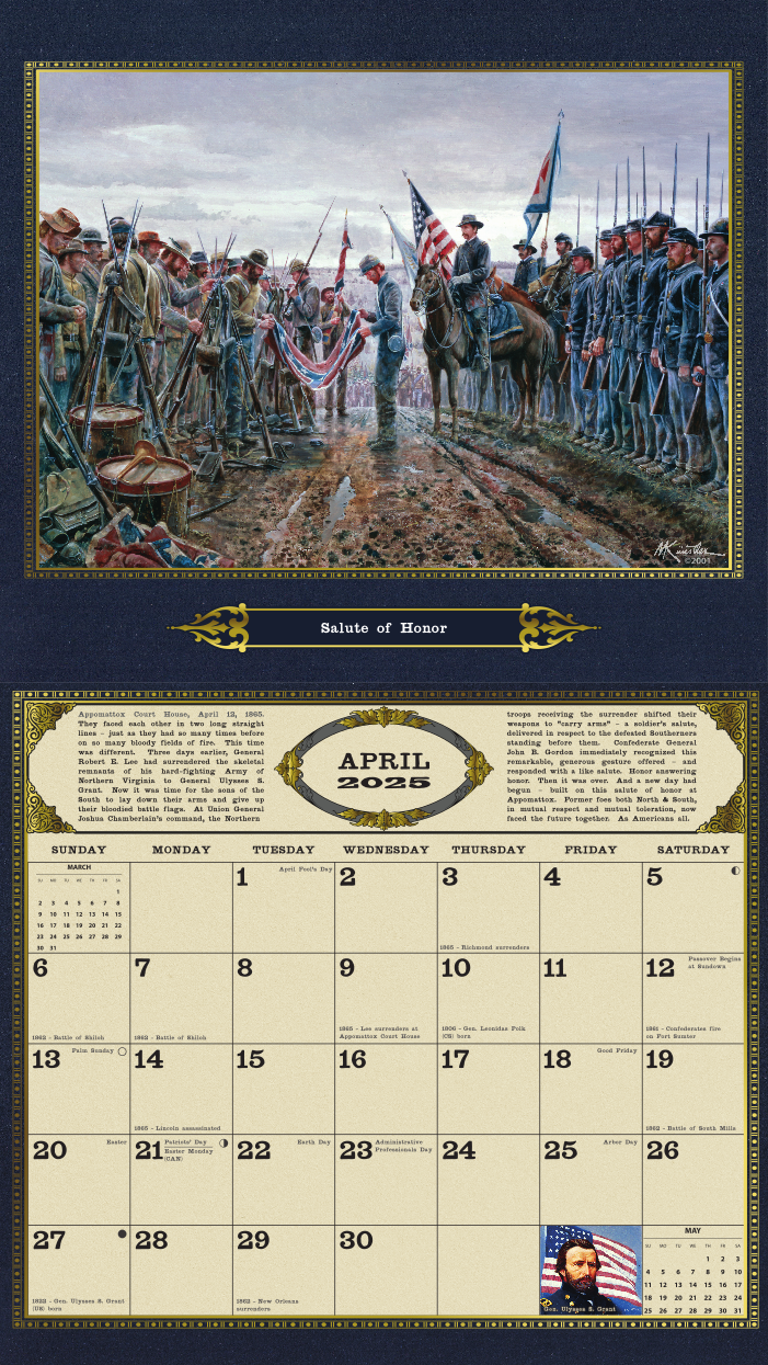 The NEW 2025 Mort Künstler Civil War Calendar