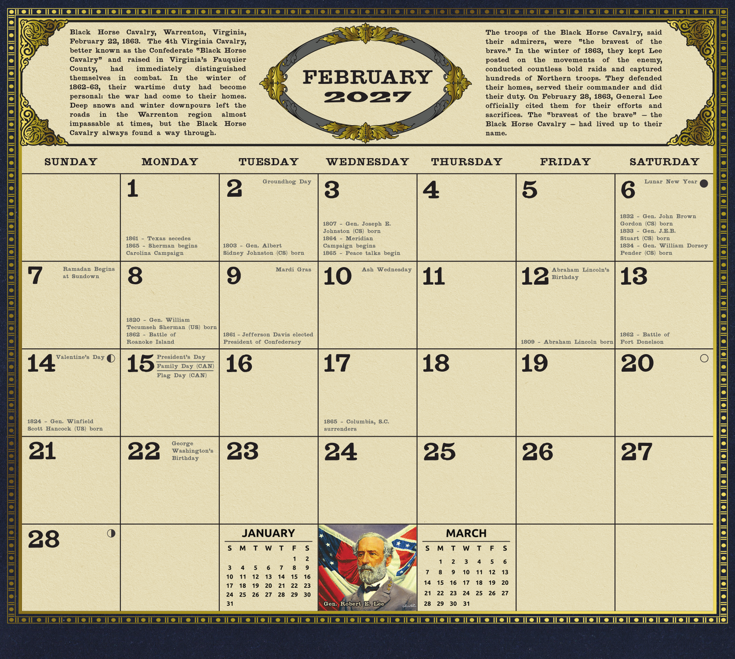The NEW 2027 Mort Künstler Civil War Calendar