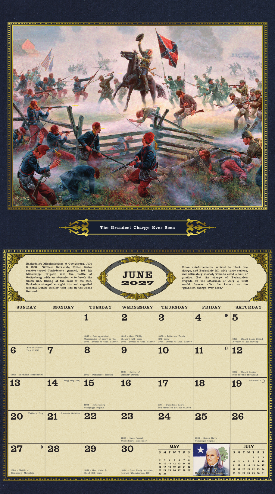 The NEW 2027 Mort Künstler Civil War Calendar