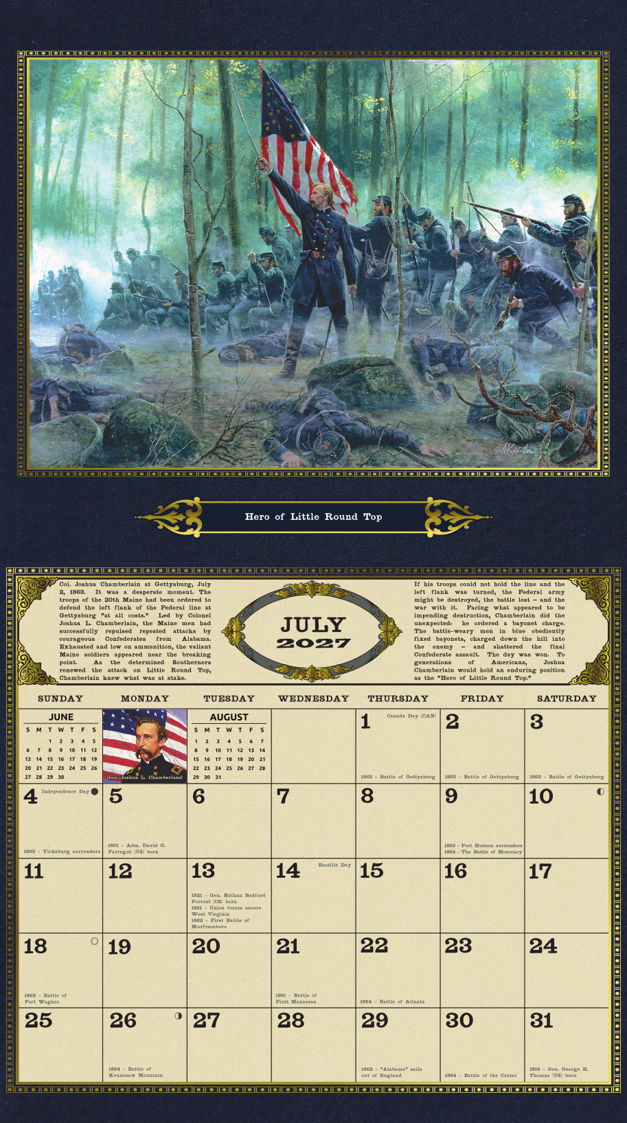 The NEW 2027 Mort Künstler Civil War Calendar
