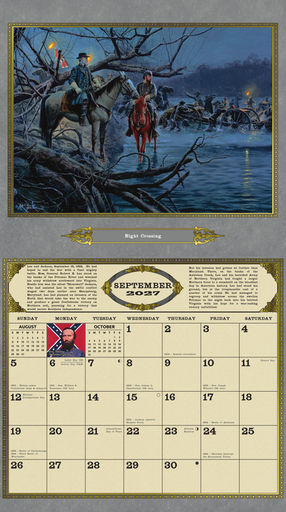 The NEW 2027 Mort Künstler Commanders in Gray Calendar