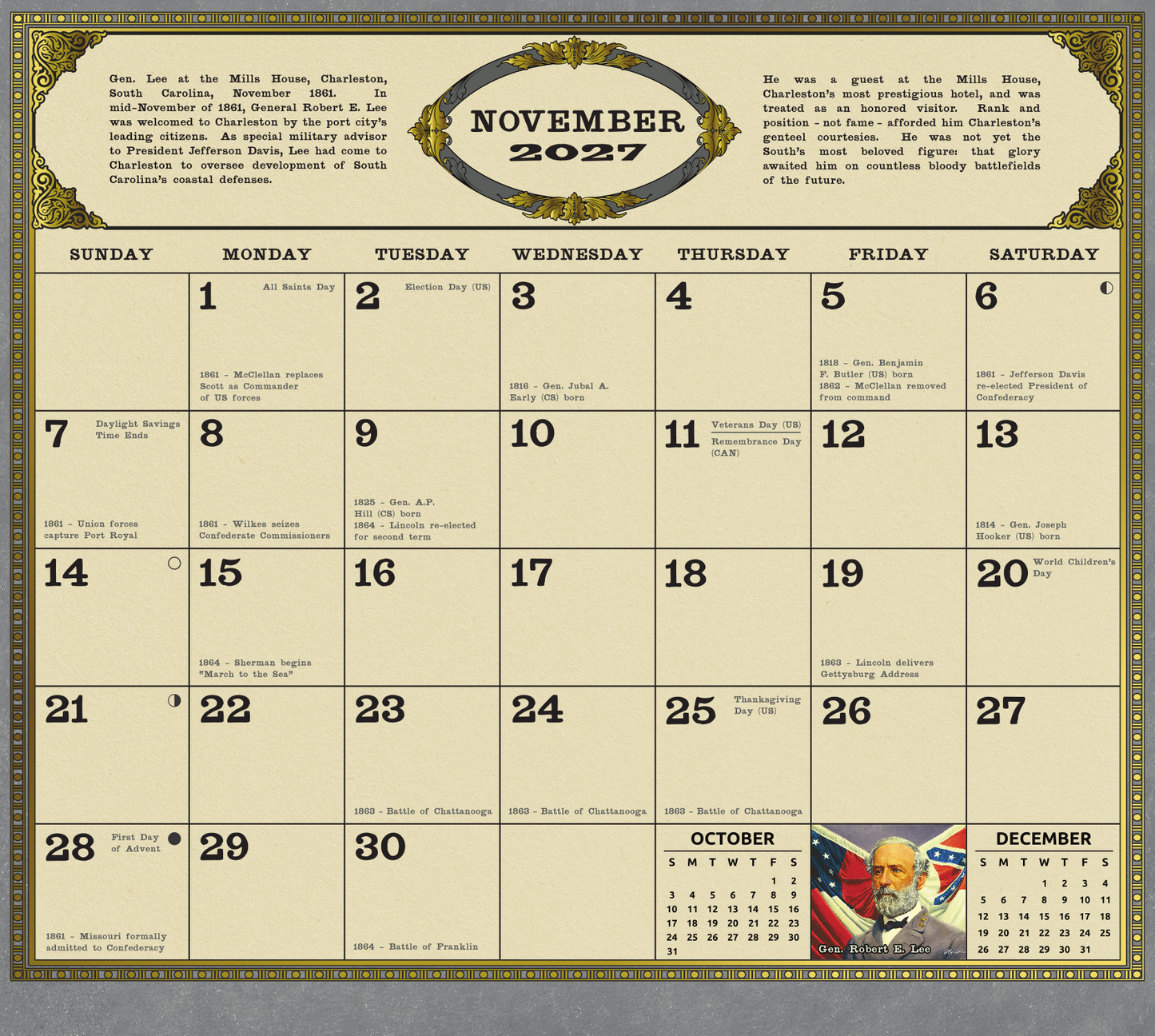 The NEW 2027 Mort Künstler Commanders in Gray Calendar